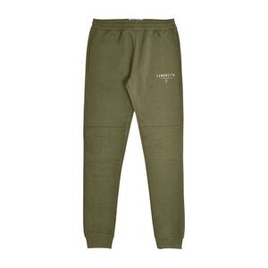 Lambretta Mens Logo Slim Leg Sweatpants / Khaki Green